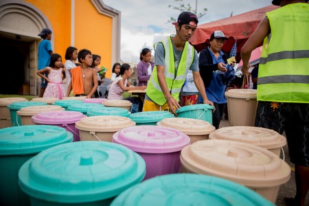 CAFOD partners delivering aid in the Philippines